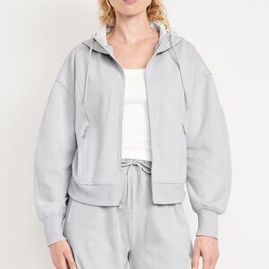 NEW- GAP Dynamic Fleece Oversized Full-Zip Hoodie Sweatshirt